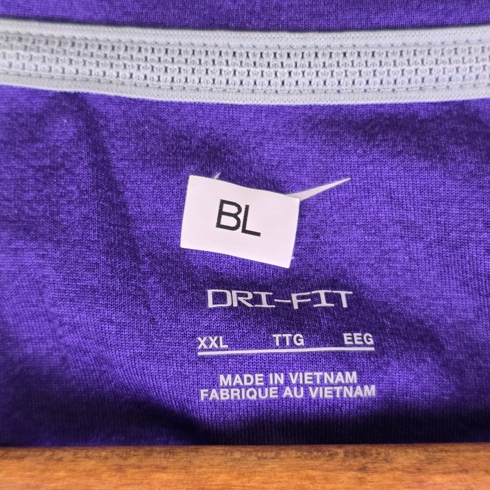 K-State Wildcats Nike Team Issued Dri-Fit Shirt Mens XXL Purple On-Field Big 12 - Picture 16 of 16